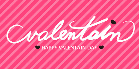 バレンタインデー テキスト カリグラフィー タイポ デザイン valentine's day