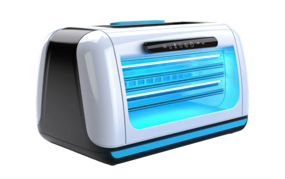 Smart Portable Germicidal Light Sterilizer on a White or Clear Surface PNG Transparent Background