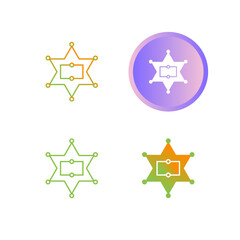 Sherrif Badge Vector Icon