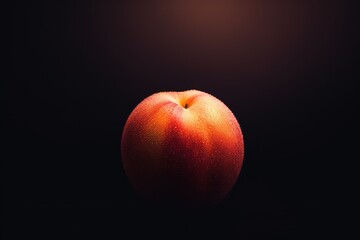 Glowing peach black grainy gradient background