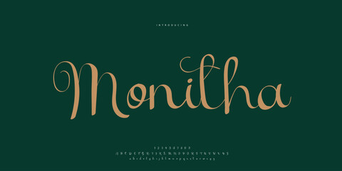 Abstract Fashion font alphabet. Minimal modern urban fonts for logo, brand etc. Typography Calligraphy typeface uppercase lowercase and number. vector illustration
