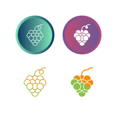 Grapes Vector Icon