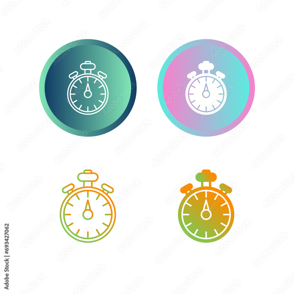 Poster stopwatch vector icon