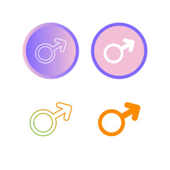 Male Sign Vector Icon