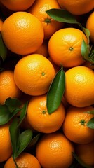 Lots of fresh oranges swirl around a pile of fresh oranges seamless background. 