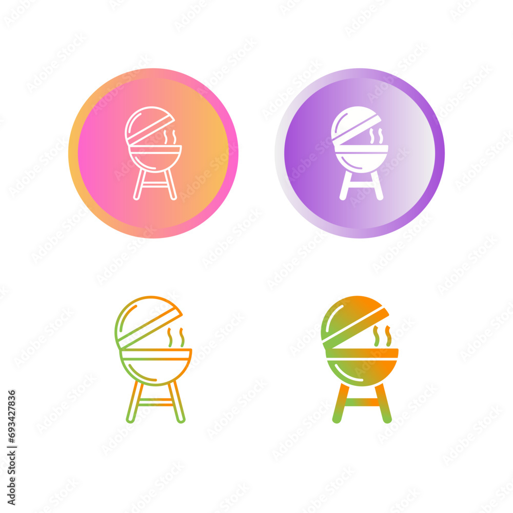 Wall mural grill vector icon