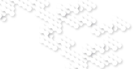 Abstract background with hexagon, modern abstract vector polygonal pattern. Futuristic abstract honeycomb technology white background. Luxury white hexagon pattern. - obrazy, fototapety, plakaty