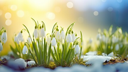 Scylla, Early Spring Flowers, Snow Melts Sunlight.