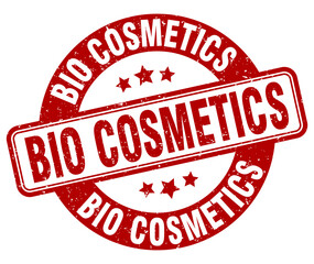 bio cosmetics stamp. bio cosmetics label. round grunge sign