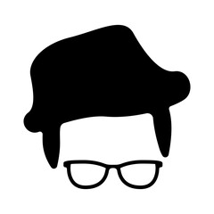 Incognito vector icon. Shadow mode in the browser symbol. Vector icon of a man in glasses. Man in circle vector.
