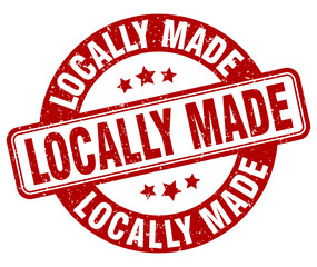 locally made stamp. locally made label. round grunge sign
