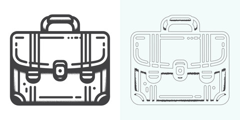 Office bag icon. briefcase icon, office bag icon, shopping bag icon, vector line art, and outline office bags. fice business equipment travel journey meeting