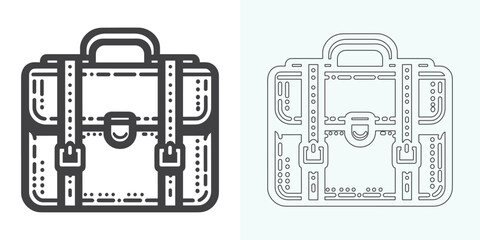 Office bag icon. briefcase icon, office bag icon, shopping bag icon, vector line art, and outline office bags. fice business equipment travel journey meeting