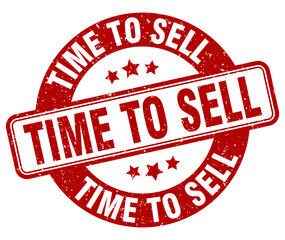 time to sell stamp. time to sell label. round grunge sign