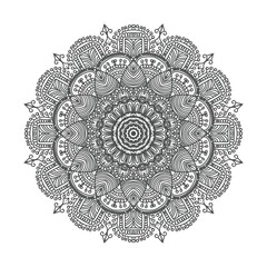 Vector luxury mandala template background and ornamental design for coloring page, greeting card, invitation, tattoo, floral mandala.

