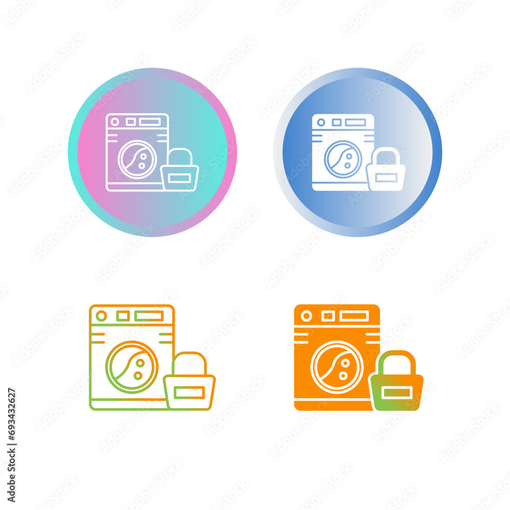 Sticker Laundry Vector Icon