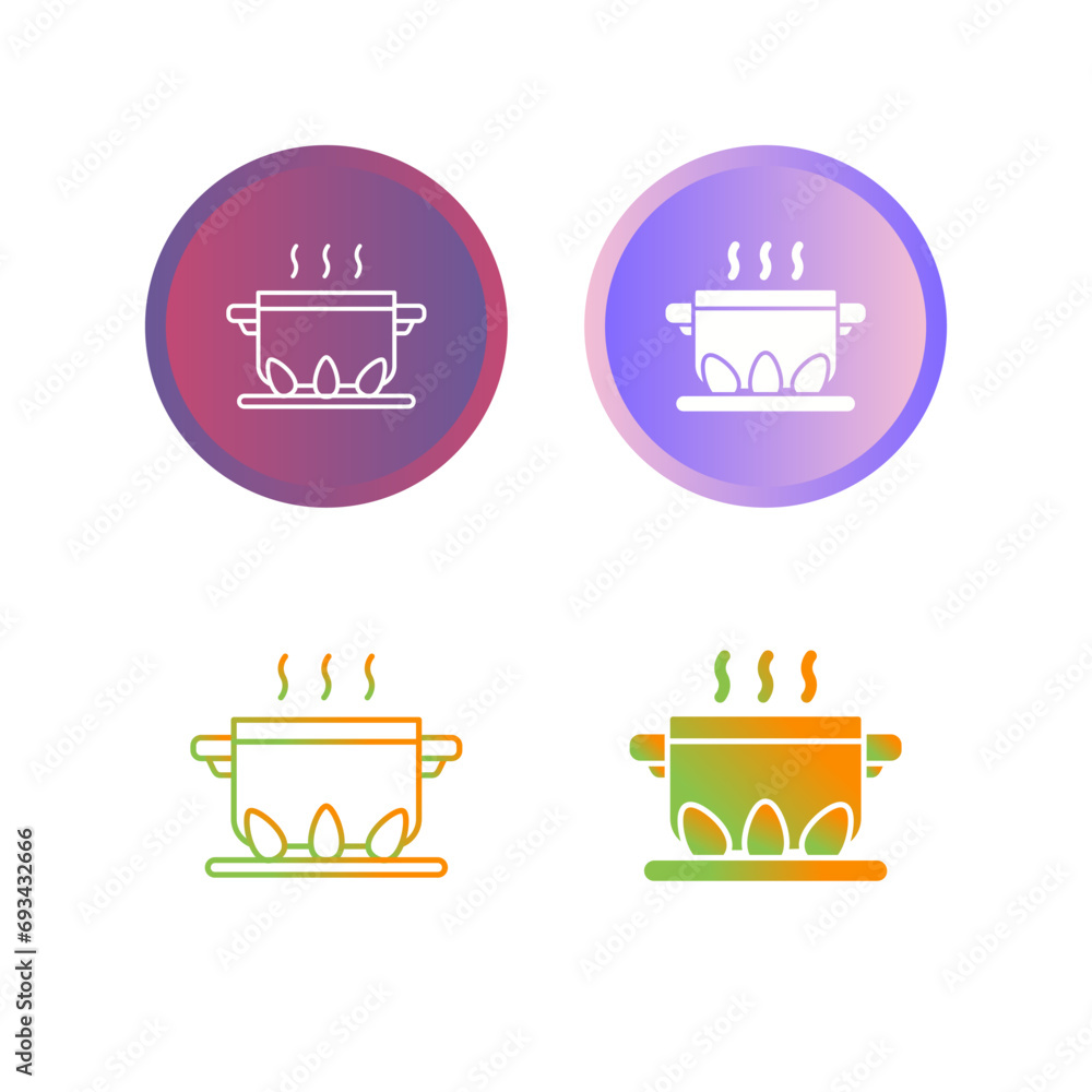 Sticker cooking vector icon