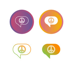 Peace Chat Vector Icon
