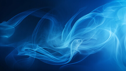 Abstract blue steam or smoke cloud, background wallpaper