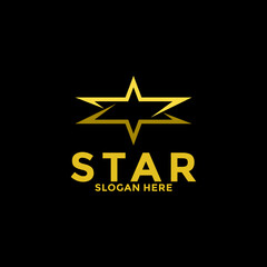 Modern gold star logo design vector. Stars logo design concept
