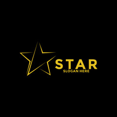 Modern gold star logo design vector. Stars logo design concept