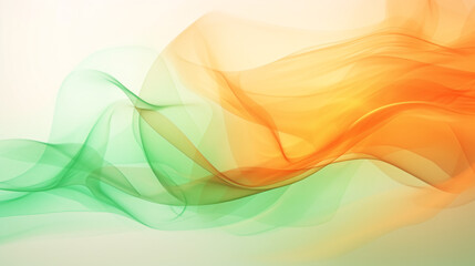 Abstract orange and green steam or smoke cloud, background wallpaper