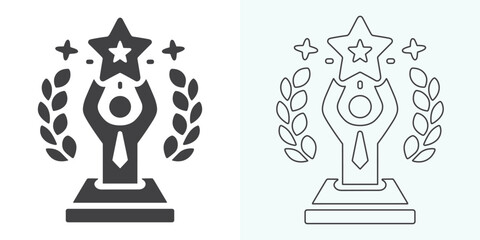 Winner trophy icon vector, a symbol of victory event. trophy icon in trendy flat style. Trophy Icon. Professional, pixel-perfect icons optimized for both large and small resolutions.