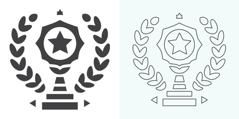 Winner trophy icon vector, a symbol of victory event. trophy icon in trendy flat style. Trophy Icon. Professional, pixel-perfect icons optimized for both large and small resolutions.