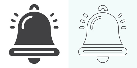 Christmas Bell Icon. Christmas Bell Icon. Notification bell icon for incoming inbox messages. Vector ringing bell and notification number sign for alarm clock and smartphone application alert