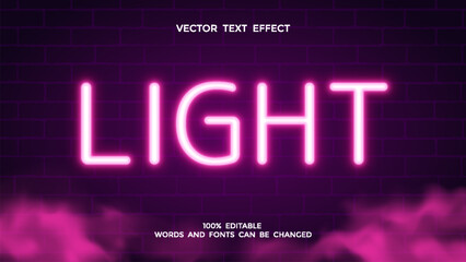 pink neon light editable text effect © hafid