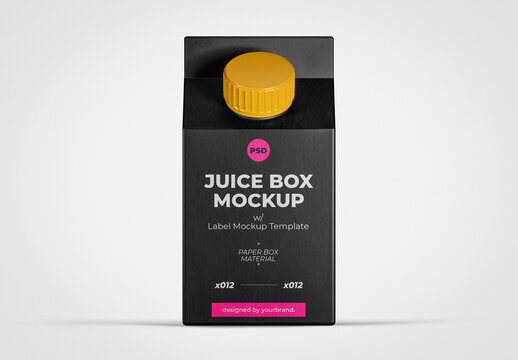 Black Juice Box Mockup
