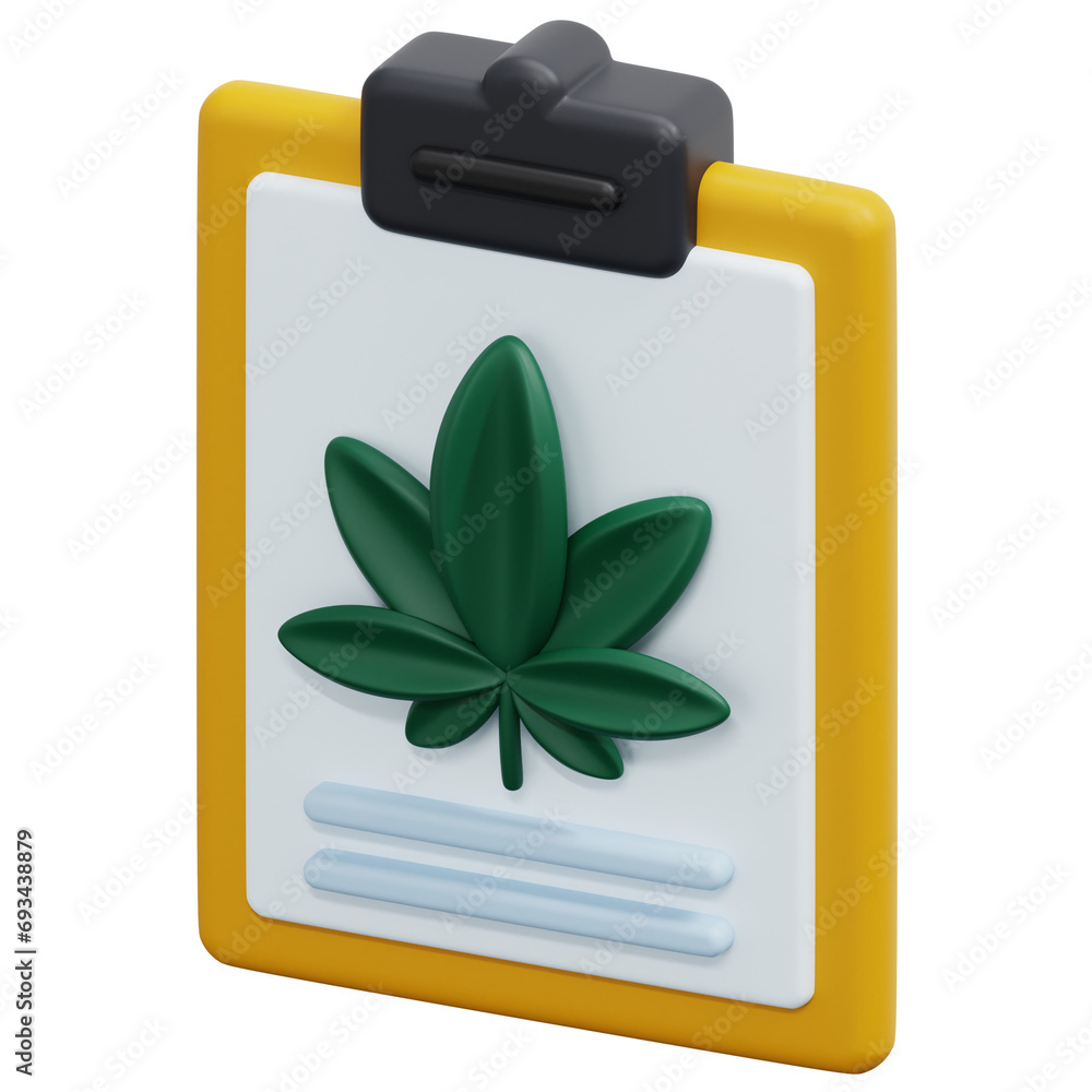 Poster clipboard 3d render icon illustration