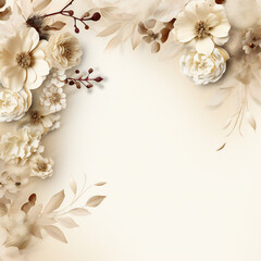 wedding background with real flowers