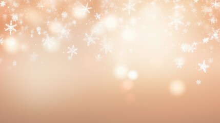 Peach Fuzz color of the year 2024 Christmas festive background. New 2024 trending Peach Fuzz color. Colour trend palette.