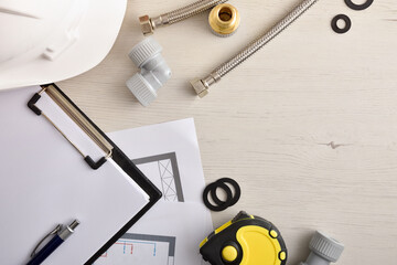 Concept of review of water installation elements in homes