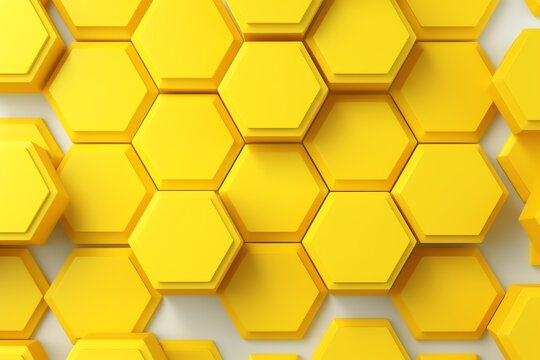 a group of yellow hexagons