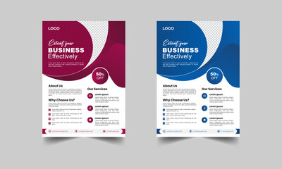 Business corporate flyer design.