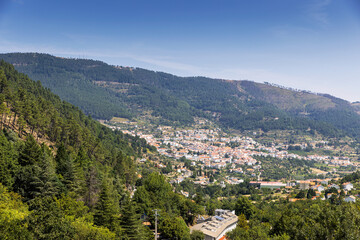 View of the small village of Butters in Serra da Estrela, Portugal.