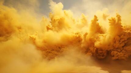 A detonation of golden grains burst forth creating