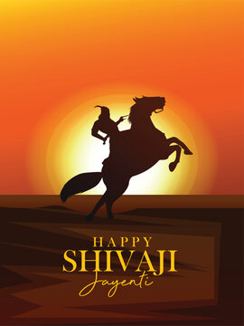 illustration of Shivaji Maharaj was an Indian warrior king or Shivaji Jayanti