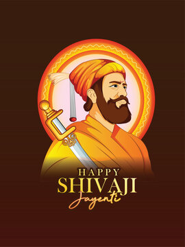 illustration of Shivaji Maharaj was an Indian warrior king or Shivaji Jayanti