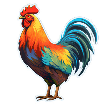 Colorful Poultry Blank Scene on a transparent background