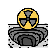 uranium mining nuclear energy color icon vector. uranium mining nuclear energy sign. isolated symbol illustration © vectorwin