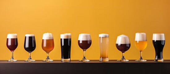 Craft beer tasting lineup