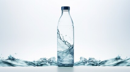 Isolated water bottle over a white background