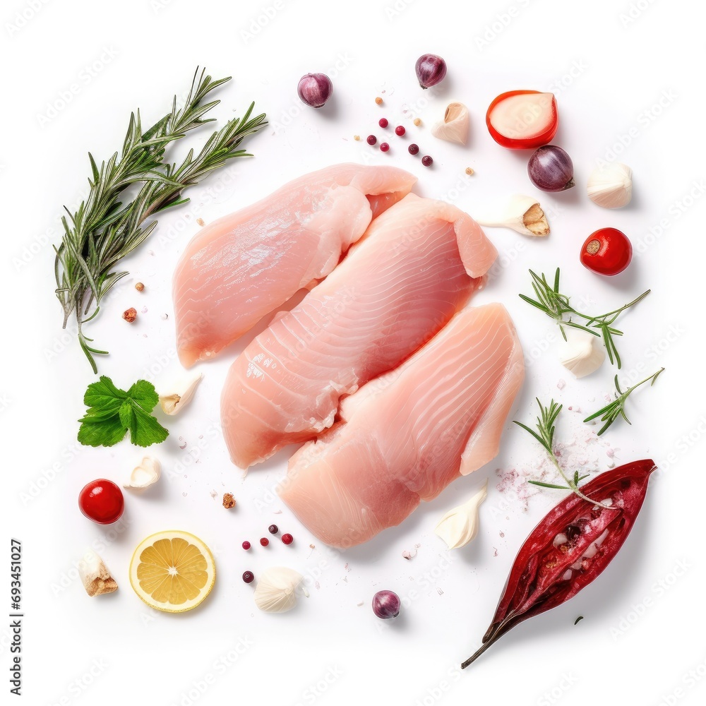 Wall mural Raw Chicken Fillet