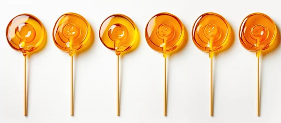 Keuken spatwand met foto 7 Caramel Lollipops © AkuAku