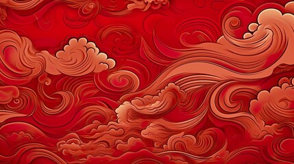 Chinese traditional Background design with abstract pattern in red Background Chinese red textured pattern - obrazy, fototapety, plakaty