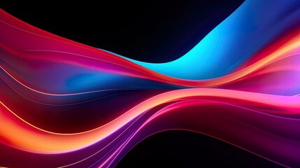 Abstract neon wave shape glowing in ultraviolet spectrum purple Futuristic background