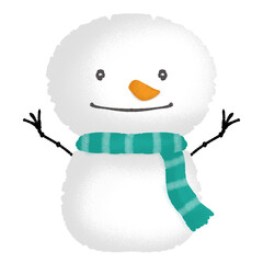 snowman with a broom